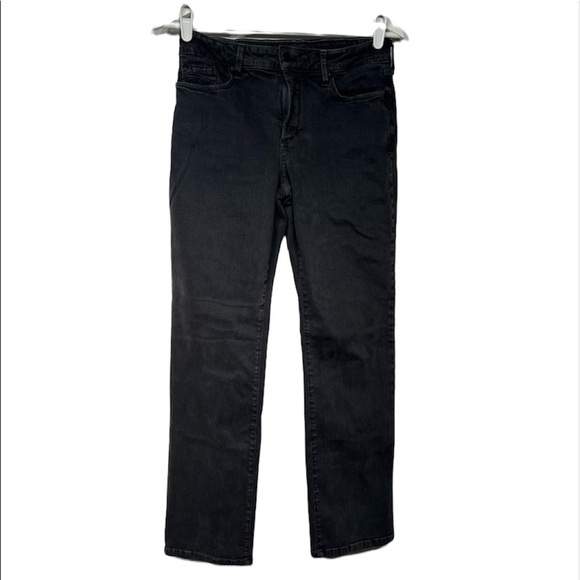 NYDJ black jeans straight size 8P - Picture 1 of 10